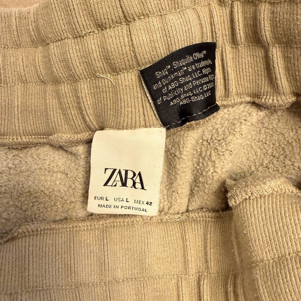 Zara Tan Ribbed Sweatpants - Picture 2 of 6